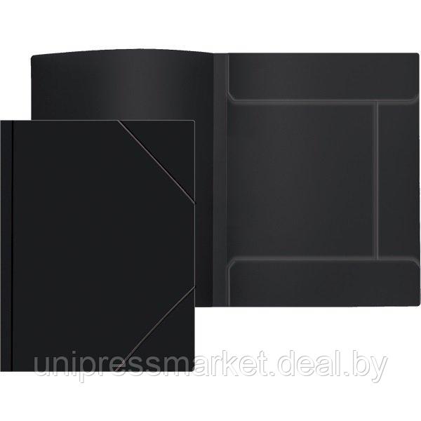 Папка с  резинкой А4, 450мкм, Attomex, черная
