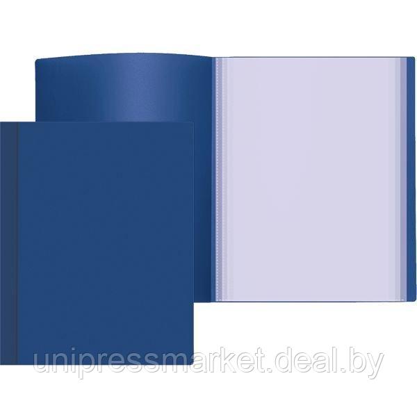 Папка-файл 30 листов Attomex, A4, 500 мкм, вкладыши 30 мкм, синяя - фото 1 - id-p226160528