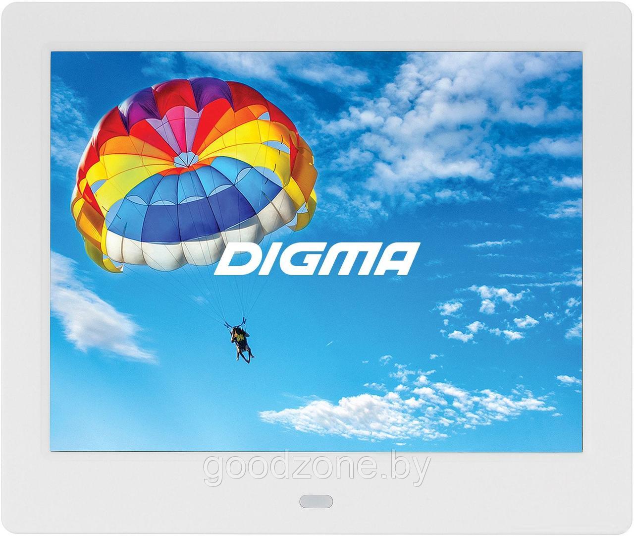Цифровая фоторамка Digma PF-843 (белый) - фото 1 - id-p226160992