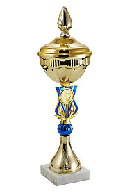 Кубок на мраморной подставке с крышкой  , высота 34 см, чаша 100 см арт. 232-250-100 К