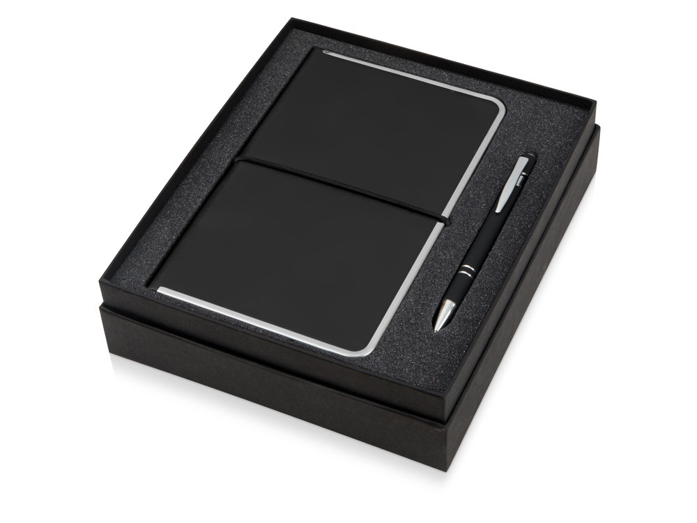 Подарочный набор Silver Sway с ручкой и блокнотом А5, черный - фото 2 - id-p226166059