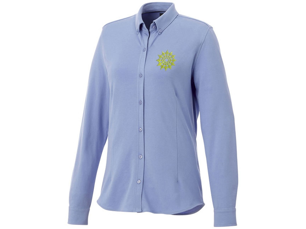 Женская рубашка Bigelow из пике с длинным рукавом, светло-синий - фото 4 - id-p226166340