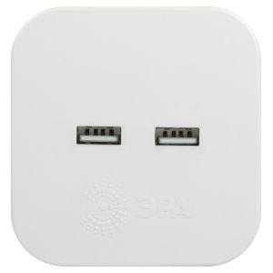 OEM Разветвитель электрический ЭРА SP-4-USB-W на 4 розетки 220V + 2xUSB 2400mA, без заземл 10А (белый) - фото 4 - id-p226164634