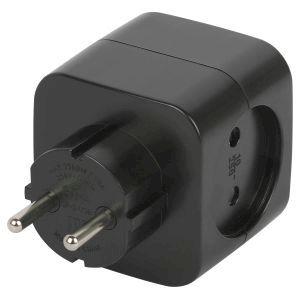 OEM Разветвитель электрический ЭРА SP-2-USB-B на 2 розетки 220V + 2xUSB 2400mA, без заземл 10А (черный) - фото 3 - id-p226164635