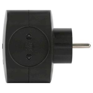 OEM Разветвитель электрический ЭРА SP-4-USB-B на 4 розетки 220V + 2xUSB 2400mA, без заземл 10А (черный) - фото 2 - id-p226164636