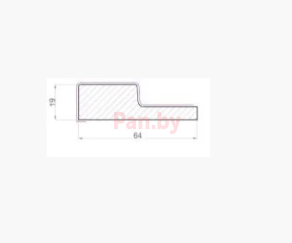 Профиль для панелей МДФ WellMaker ПНл-37 Акация нанофлекс, левый, 2800*64*19 мм - фото 2 - id-p226168656