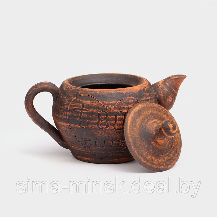 Чайник для заварки "Tea Time", гончарный, красная глина, 0.6 л - фото 3 - id-p226170135