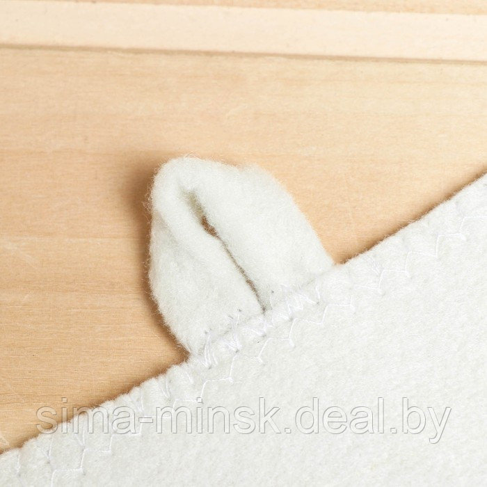Набор для бани и сауны 5в1(сумка,шапка,варежка,коврик,мочалка),"Только лучших мам",белый - фото 5 - id-p226170544