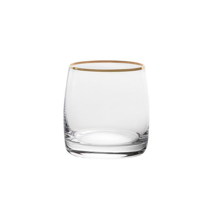 Набор стаканов для виски, декор «Отводка золото», 230 мл x 6 шт. - фото 1 - id-p226171428