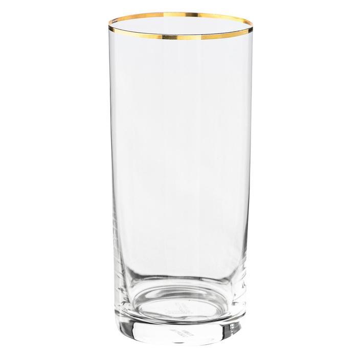 Набор стаканов для воды, декор «Отводка золото», 350 мл x 6 шт. - фото 1 - id-p226171429