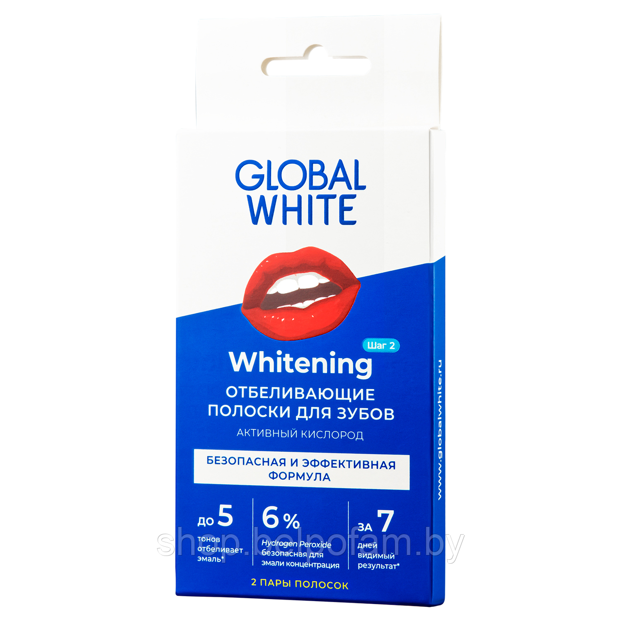 Отбеливающие полоски для зубов Global White (2 саше)