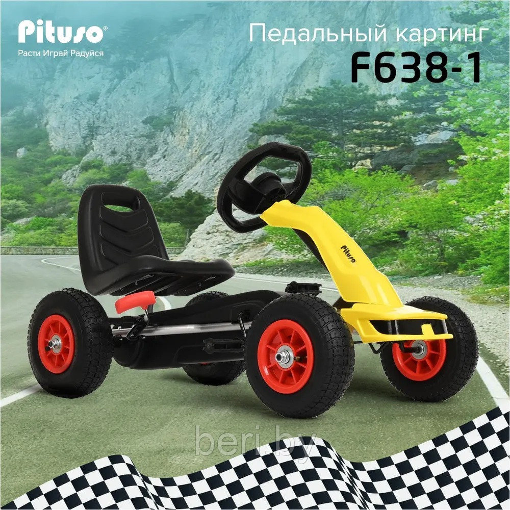 Педальный картинг, детская педальная машинка PITUSO, F638-1, разные цвета - фото 1 - id-p224535640