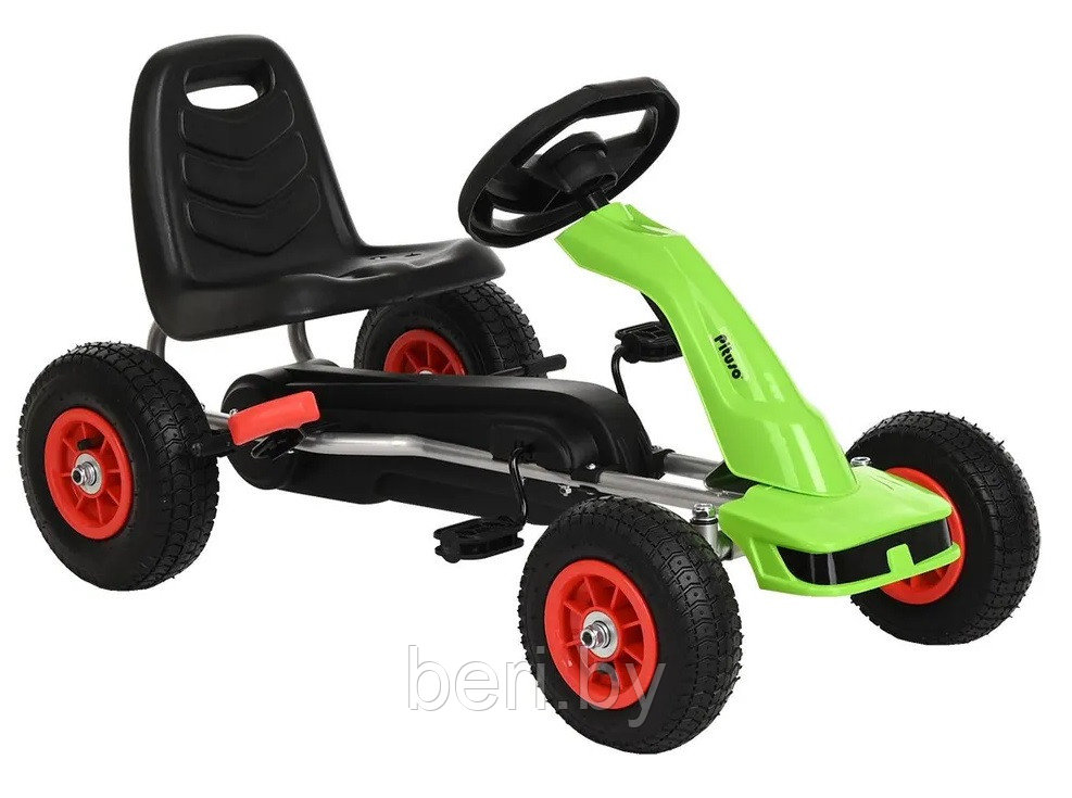 Педальный картинг, детская педальная машинка PITUSO , F638-1, разные цвета Зеленый - фото 5 - id-p226193996