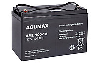 Батарея аккумуляторная Acumax AML100-12, 12V/100Ah, 212(220)x330x173 HxLxW, 30.4kg, 10-12лет