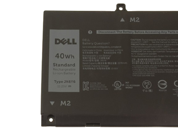 Оригинальный аккумулятор (батарея) для ноутбука Dell Vostro 5300 (JK6Y6) 11.25V 3378mAh (с разбора) - фото 4 - id-p226194505