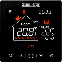Программируемый терморегулятор теплого пола Grand Meyer SN-20 Wi-Fi, черный