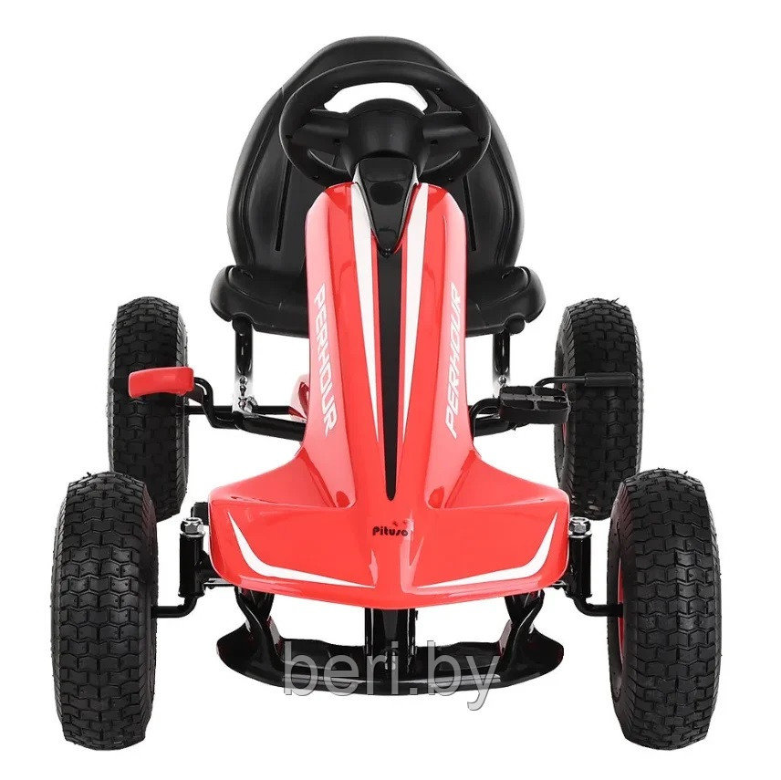 Педальный картинг, детская педальная машинка PITUSO, G203, разные цвета Красный - фото 4 - id-p226199249