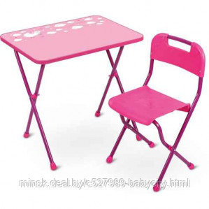 Комплект детской мебели Ника КА2/Р Алина-2 (для 3-7 лет), розовый - фото 1 - id-p226199295