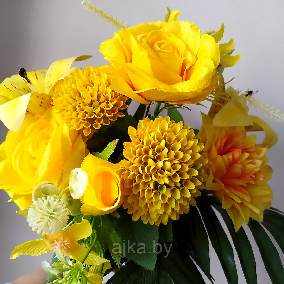 Букет с латексными лилиями 47 см, желтый - фото 4 - id-p226199324