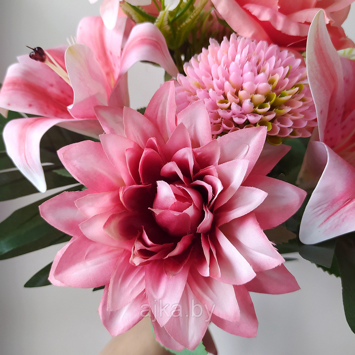 Букет с латексными лилиями 47 см, розовый - фото 5 - id-p226199611