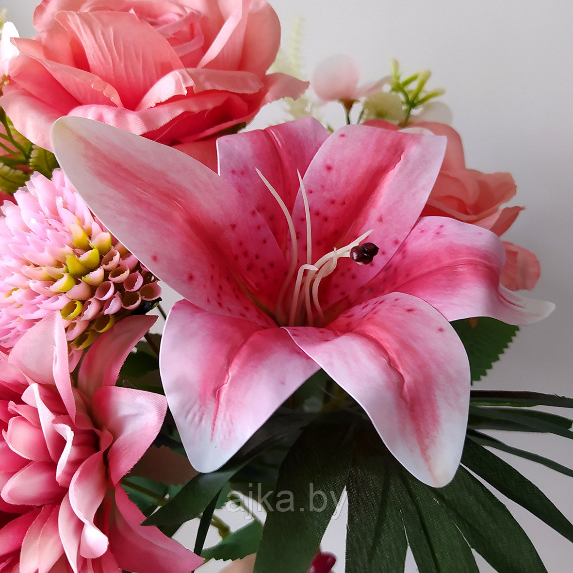Букет с латексными лилиями 47 см, розовый - фото 7 - id-p226199611
