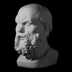 Голова Сократа (гипс) - фото 1 - id-p226199655