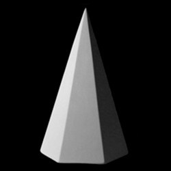Пирамида 6-гр. гипс - фото 1 - id-p226199664