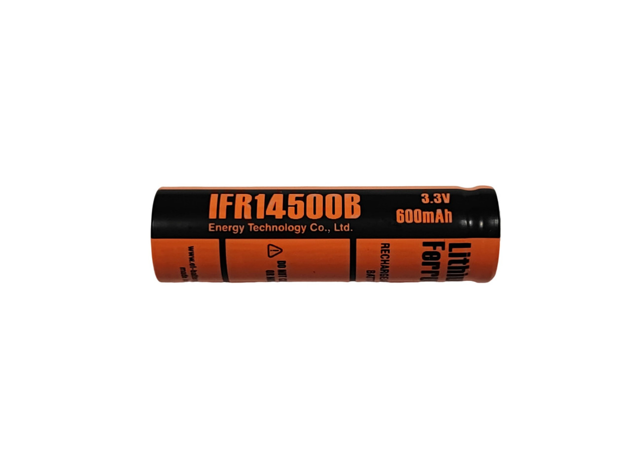 Аккумулятор 14500 600mAh - ET IFR14500B-FT, 3.3v, Li-Fe, плоский + (LiFePO4) - фото 8 - id-p226199965