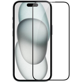 Защитное стекло для Apple iPhone 15 с полной проклейкой (Full Screen), черное