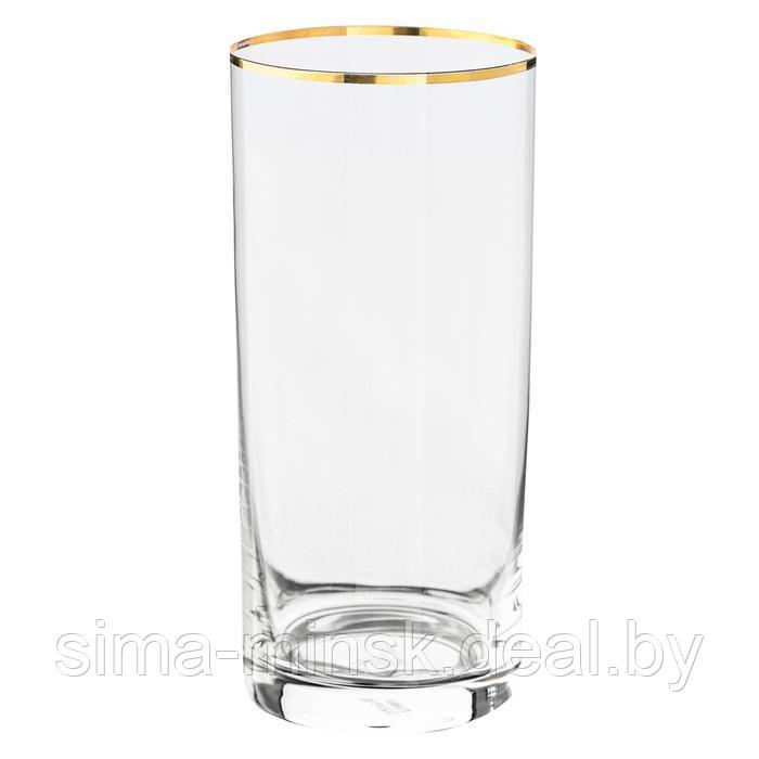 Набор стаканов для воды, декор «Отводка золото», 350 мл x 6 шт. - фото 1 - id-p226200786