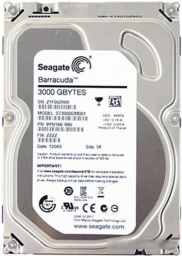 Жесткий диск Seagate Barracuda 3TB (ST3000DM001) - фото 1 - id-p226200917