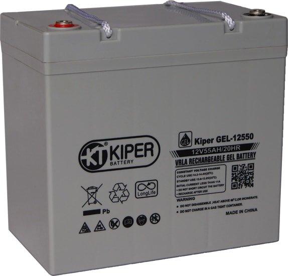 Аккумулятор для ИБП Kiper GEL-12550 (12В/55 А·ч) - фото 1 - id-p226200980