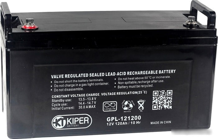 Аккумулятор для ИБП Kiper GPL-121200 (12В/120 А·ч) - фото 1 - id-p226200995