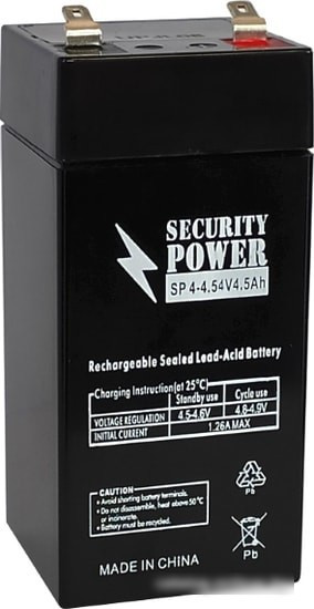 Аккумулятор для ИБП Security Power SP 4-4.5 F1 (4В/4.5 А·ч) - фото 1 - id-p226201010