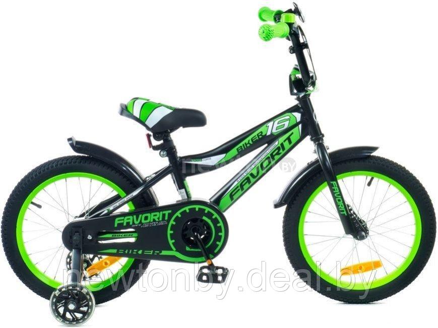 Детский велосипед Favorit Biker 16 BIK-16GN (зеленый) - фото 1 - id-p226202361