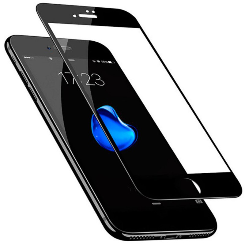 Защитное стекло для iPhone 7 Plus с полной проклейкой (Full Screen), черное
