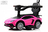 Детский толокар RiverToys M555MM-M (розовый) Lamborghini Aventador SV, фото 6