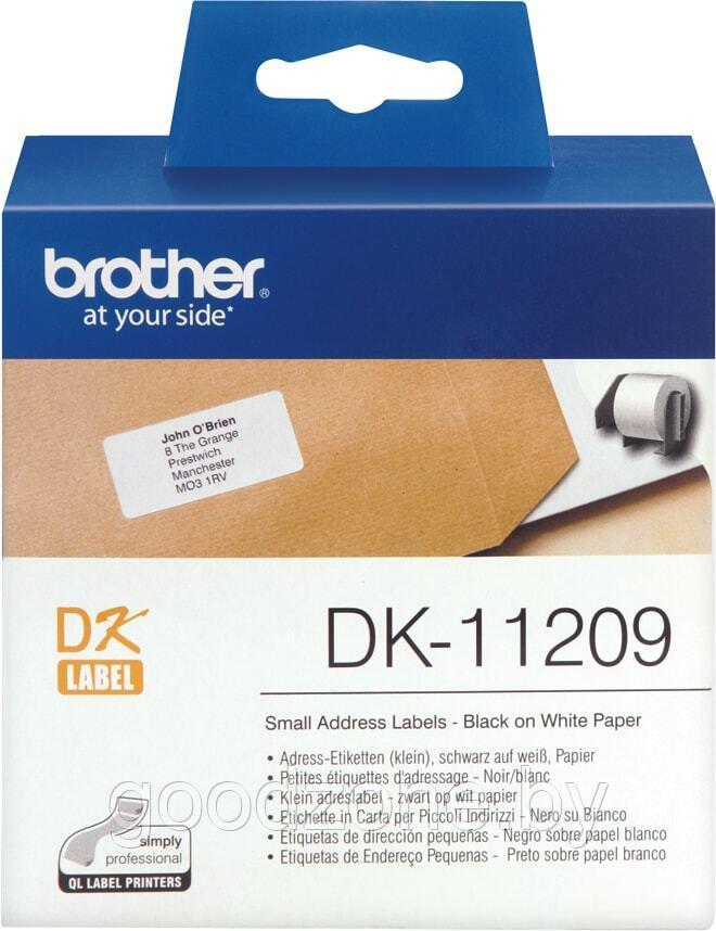 Самоклеящаяся термобумага Brother DK11209 (29x62 мм, 800 шт) - фото 1 - id-p226203285