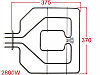 Тэн (нагревательный элемент) верхний (гриль) для духовки Bosch COK109BO (Kaneta 1500W+1300W, 00471369,, фото 2