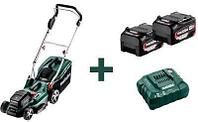 Газонокосилка аккумуляторная METABO RM 36-18 LTX BL 36, 36см, несамоходная, 5.2Ач [t0525]