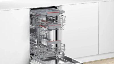 Встраиваемая посудомоечная машина Bosch SPV6EMX65Q, узкая, ширина 44.8см, полновстраиваемая, загрузка 10 - фото 4 - id-p225463580