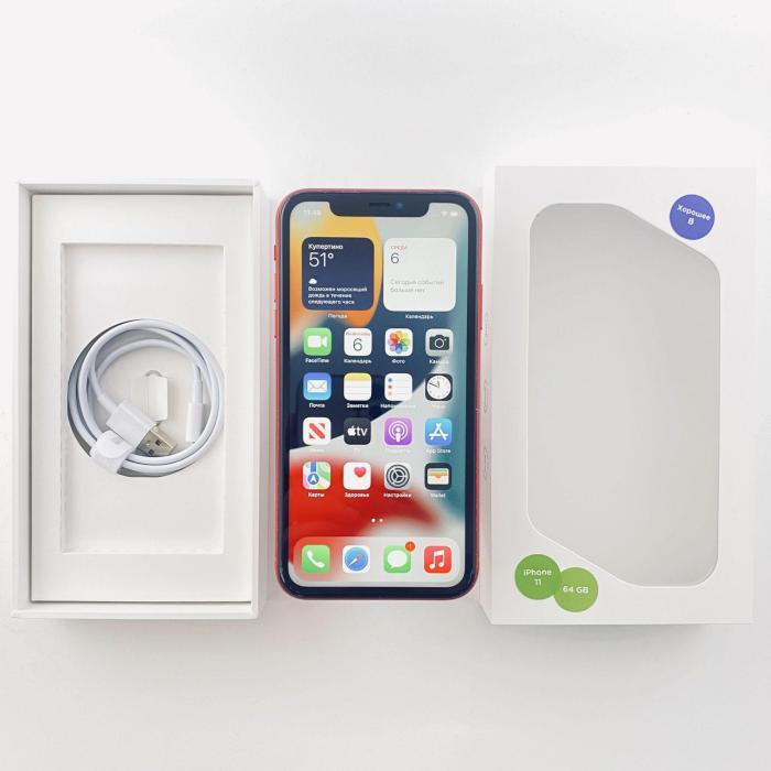 Apple iPhone 11 64 GB Red (Восстановленный)