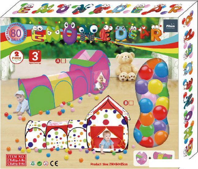 Игровая палатка Pituso Принцесса + туннель CB2879-A-80 (80 шаров) - фото 2 - id-p225804898