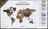 Пазл Woodary Карта мира на английском языке XXL 3201, фото 2