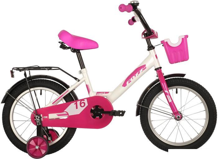 Детский велосипед Foxx Simple 16 2021 (белый) - фото 1 - id-p225808959