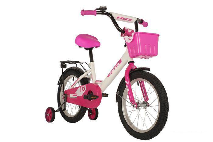 Детский велосипед Foxx Simple 16 2021 (белый) - фото 2 - id-p225808959
