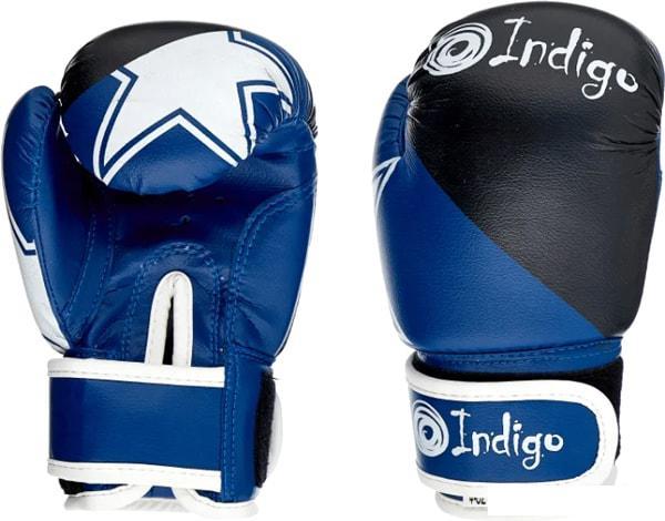 Перчатки для единоборств Indigo PVC PS-505 (4 oz, синий) - фото 1 - id-p225816144