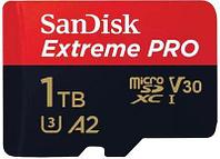 Карта памяти microSDXC UHS-I U3 Sandisk Extreme Pro 1024 ГБ, 200 МБ/с, Class 10, SDSQXCD-1T00-GN6MA, 1 шт.,