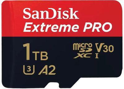 Карта памяти microSDXC UHS-I U3 Sandisk Extreme Pro 1024 ГБ, 200 МБ/с, Class 10, SDSQXCD-1T00-GN6MA, 1 шт., - фото 1 - id-p224999971