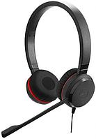 Гарнитура Jabra Evolve 20 SE, для контактных центров, накладные, проводные, черный [4999-823-309]